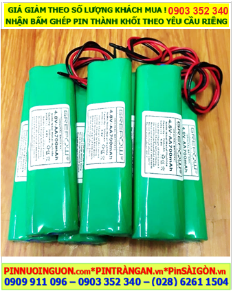 Pin sạc 4.8v-AA700mAh; Pin đèn Exit thoát hiểm 4.8v-AA700mAh; Pin đèn sự cố khẩn cấp 4.8v-AA700mAh